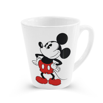 Mickey Classic, Κούπα κωνική Latte Λευκή, κεραμική, 300ml