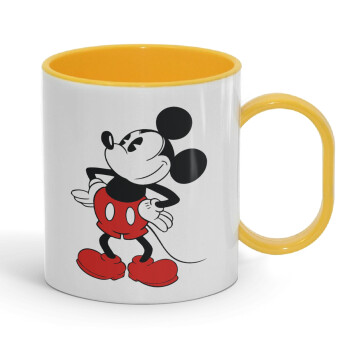 Mickey Classic, Κούπα (πλαστική) (BPA-FREE) Polymer Κίτρινη για παιδιά, 330ml