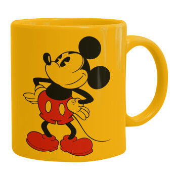 Mickey Classic, Κούπα, κεραμική κίτρινη, 330ml