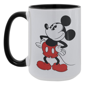 Mickey Classic, Κούπα Mega 15oz, κεραμική Μαύρη, 450ml