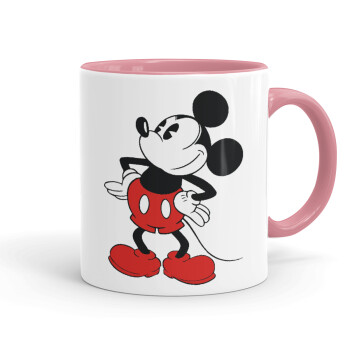 Mickey Classic, Mug colored pink, ceramic, 330ml
