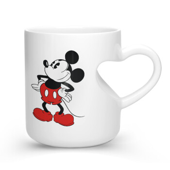 Mickey Classic, Κούπα καρδιά λευκή, κεραμική, 330ml
