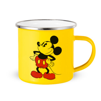 Mickey Classic, Κούπα Μεταλλική εμαγιέ Κίτρινη 360ml