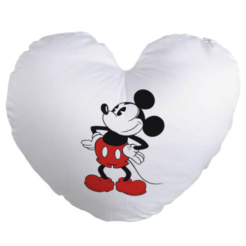Mickey Classic, Μαξιλάρι καναπέ καρδιά 40x40cm περιέχεται το  γέμισμα