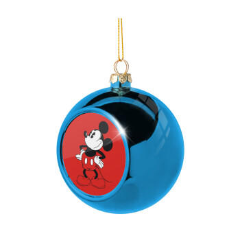 Mickey Classic, Blue Christmas tree ball ornament 8cm