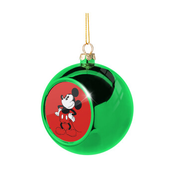 Mickey Classic, Χριστουγεννιάτικη μπάλα δένδρου Πράσινη 8cm