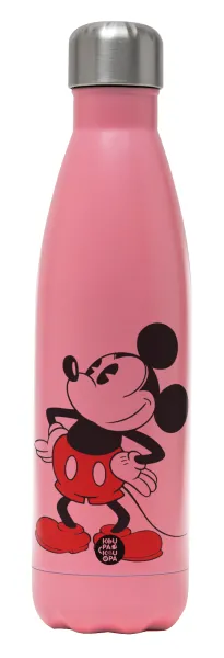 Mickey Classic — Μεταλλικό παγούρι θερμός Ροζ Ματ (Stainless steel), διπλού τοιχώματος, 500ml