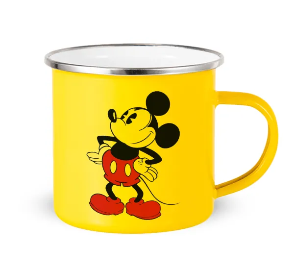 Mickey Classic — Yellow Enamel Metallic Cup 360ml