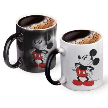 Mickey Classic, Color changing magic Mug, ceramic, 330ml when adding hot liquid inside, the black colour desappears (1 pcs)