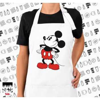 Mickey Classic, Ποδιά μακριά Σεφ ολόσωμη με τσέπες white (ΕΝΗΛΙΚΩΝ)