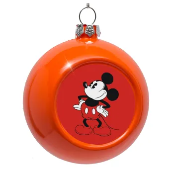 Mickey Classic, Orange Christmas tree ornament bauble 8cm