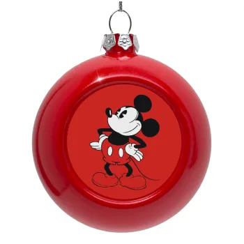 Mickey Classic, Red Christmas tree ornament bauble 8cm