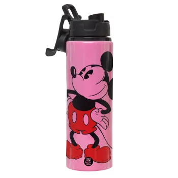 Mickey Classic, Μεταλλικό παγούρι νερού με καπάκι ασφαλείας, αλουμινίου 850ml
