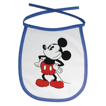 Mickey Classic, Σαλιάρα μωρού αλέκιαστη με κορδόνι Μπλε