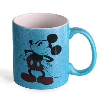 Mickey Classic, Κούπα Σιέλ Glitter που γυαλίζει, κεραμική, 330ml