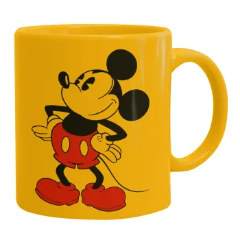 Mickey Classic, Κούπα, κεραμική κίτρινη, 330ml