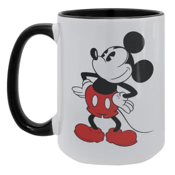 Mickey Classic, Κούπα Mega 15oz, κεραμική Μαύρη, 450ml