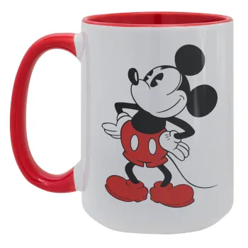 Mickey Classic, Κούπα Mega 15oz, κεραμική Κόκκινη, 450ml