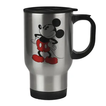 Mickey Classic, Κούπα ταξιδιού ανοξείδωτη με καπάκι, διπλού τοιχώματος (θερμό) 450ml