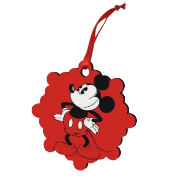 Mickey Classic, Στολίδι Χριστουγεννιάτικο στολίδι snowflake ξύλινο 7.5cm