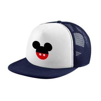 Mickey head, Καπέλο Ενηλίκων Soft Trucker με Δίχτυ Dark Blue/White (POLYESTER, ΕΝΗΛΙΚΩΝ, UNISEX, ONE SIZE)