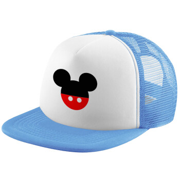 Mickey head, Καπέλο Soft Trucker με Δίχτυ Γαλάζιο/Λευκό