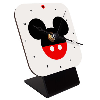 Mickey head, Quartz Wooden table clock with hands (10cm)