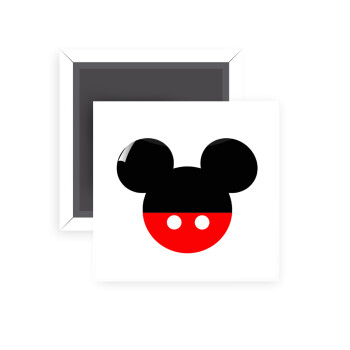 Mickey head, Μαγνητάκι ψυγείου τετράγωνο διάστασης 5x5cm