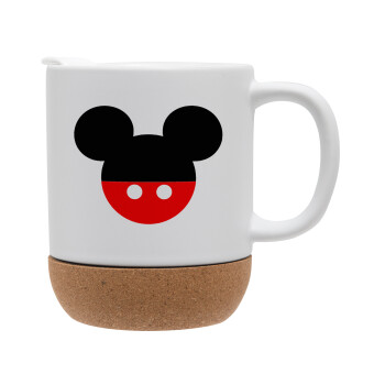 Mickey head, Κούπα, κεραμική με βάση φελού και καπάκι (ΜΑΤ), 330ml