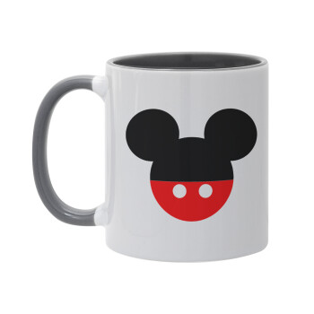 Mickey head, Mug colored grey, ceramic, 330ml
