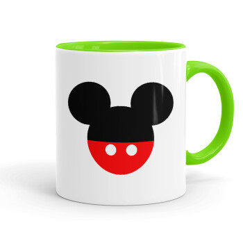 Mickey head, Mug colored light green, ceramic, 330ml