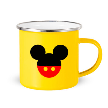Mickey head, Κούπα Μεταλλική εμαγιέ Κίτρινη 360ml