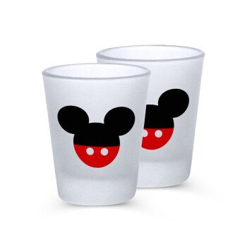 Mickey head, Σφηνοπότηρα γυάλινα 45ml του πάγου (2 τεμάχια)