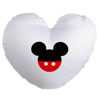 Mickey head, Μαξιλάρι καναπέ καρδιά 40x40cm περιέχεται το  γέμισμα