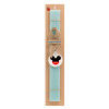 Easter Set, wooden keychain & aromatic flat Easter candle (30cm) (TURQUOISE)