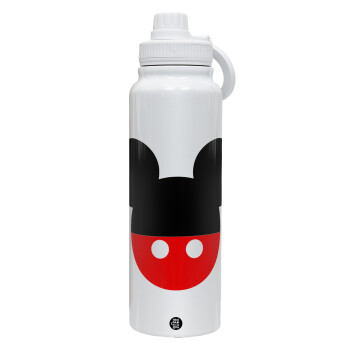 Mickey head, Θερμός 1L Ανοξείδωτο με Βάση Κινητού & Διπλά Τοιχώματα