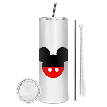 Mickey head, Eco friendly stainless steel tumbler 600ml, with metal straw & cleaning brush