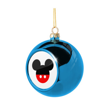 Mickey head, Χριστουγεννιάτικη μπάλα δένδρου Μπλε 8cm