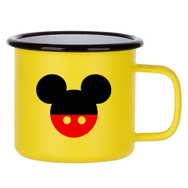Mickey head — Κούπα Μεταλλική εμαγιέ ΜΑΤ Κίτρινη 360ml