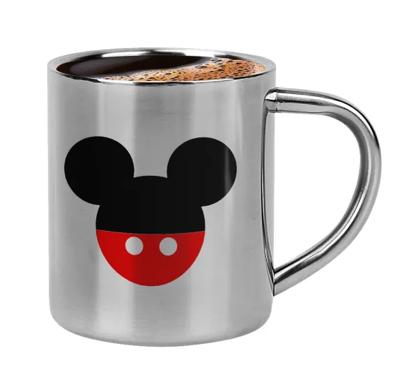 Mickey head — Double-wall metal cup for espresso (220ml)