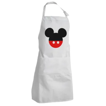 Mickey head, Adult Chef Apron (with sliders and 2 pockets)