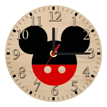 Mickey head, Ρολόι τοίχου ξύλινο plywood (20cm)
