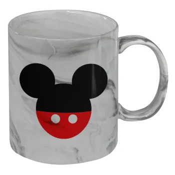 Mickey head, Mug ceramic marble style, 330ml