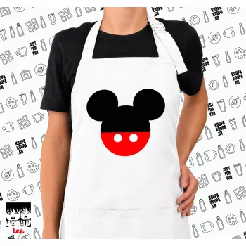 Mickey head, Ποδιά μακριά Σεφ ολόσωμη με τσέπες white (ΕΝΗΛΙΚΩΝ)