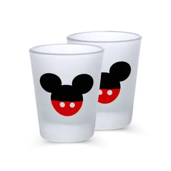 Mickey head, Σφηνοπότηρα γυάλινα 45ml του πάγου (2 τεμάχια)
