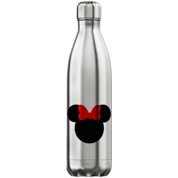 Minnie head, Μεταλλικό παγούρι θερμός Inox (Stainless steel), διπλού τοιχώματος, 750ml