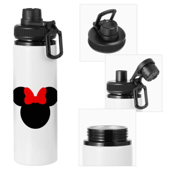 Minnie head, Metal water bottle with safety cap, aluminum 850ml