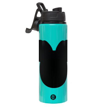 Minnie head, Metallic water bottle with safety lid, 850ml aluminum