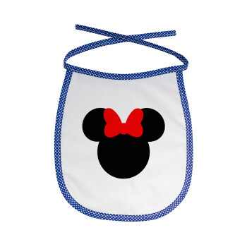 Minnie head, Σαλιάρα μωρού αλέκιαστη με κορδόνι Μπλε