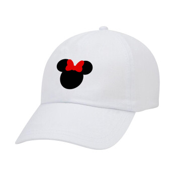 Minnie head, Καπέλο Ενηλίκων Baseball Λευκό 5-φύλλο (POLYESTER, ΕΝΗΛΙΚΩΝ, UNISEX, ONE SIZE)